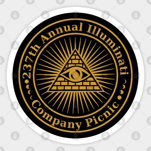 Illuminati Company Picnic Sticker by DavesTees
